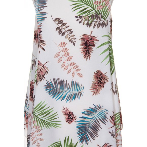 Code22 Tropical Leaves Pattern Beach Cover Up - Picture 4 of 4